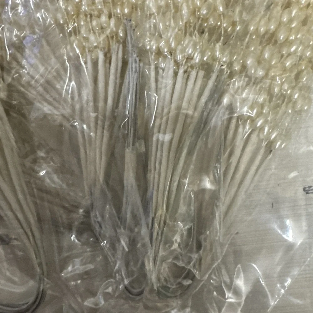 72pcs Beaded Stick Bride Wedding IVORY Pearl Bouquet Party Decoration Decor